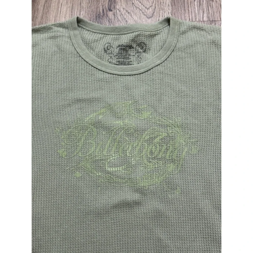 Y2K Billabong Women Green Long Sleeve Shirt Size S